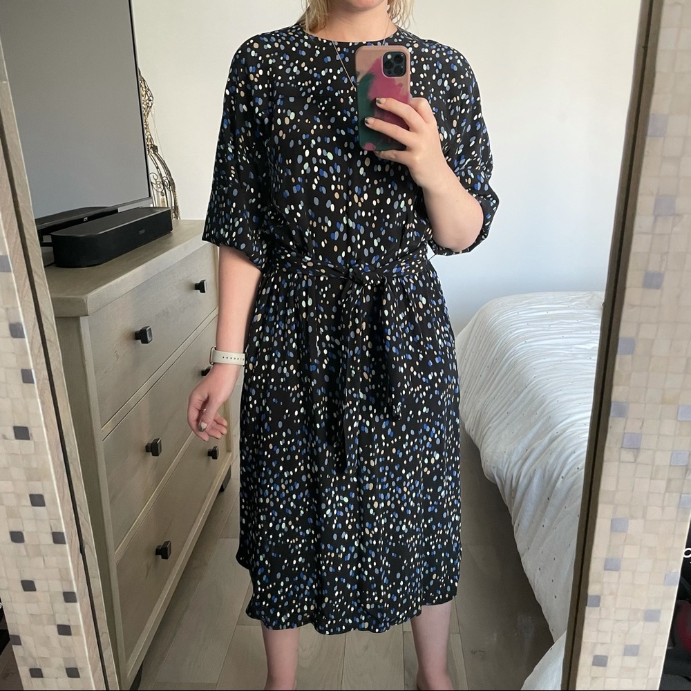 & Other Stories Patterned Midi Dress